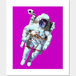 astronaut cat pop art Posters and Art